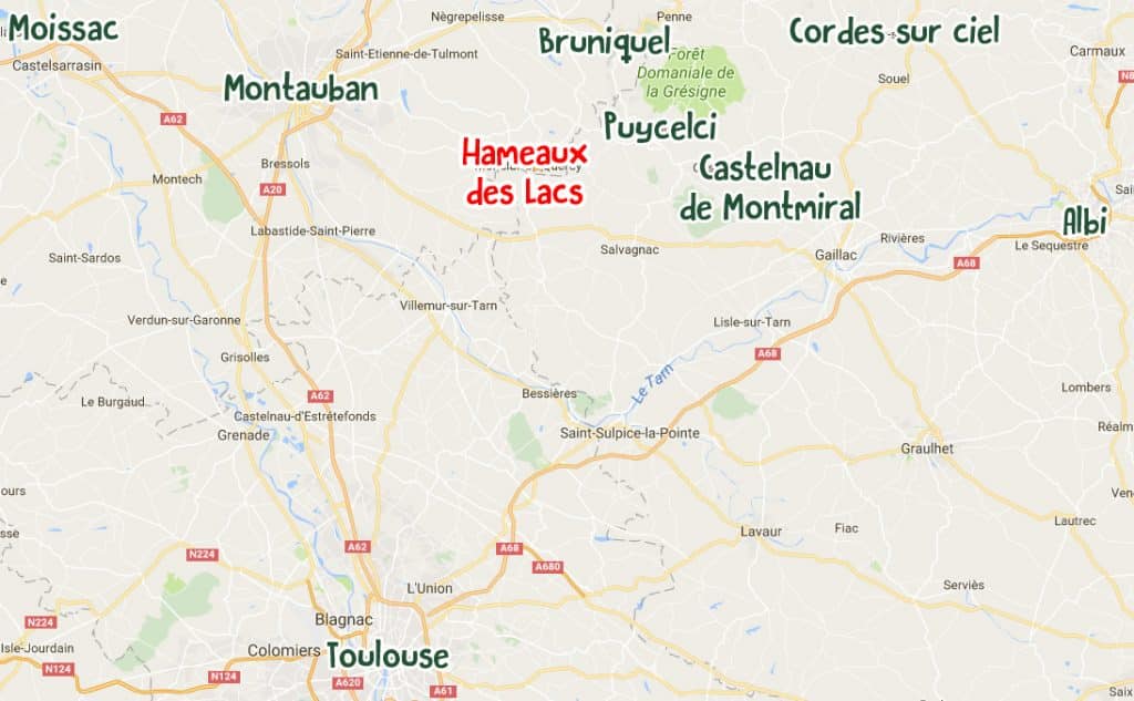 Carte-Lacs Que faire à Montauban & autour de Monclar de Quercy